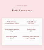 2025 Waterproof Rechargeable Electric Shaver Mini Women Bikini Trimmer Body Hair Remover Mini Double Headed Electric Epilator